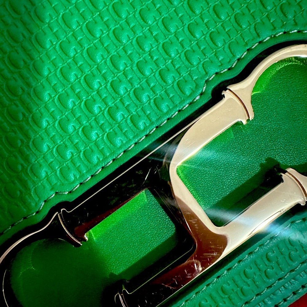 Authentic Carolina Herrera Bag- pure leather, gold plated hardware